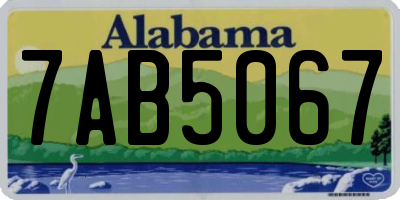 AL license plate 7AB5067