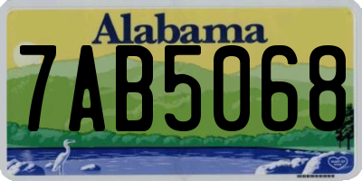 AL license plate 7AB5068