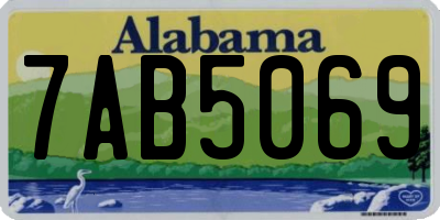 AL license plate 7AB5069