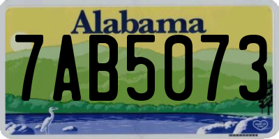 AL license plate 7AB5073