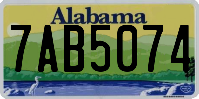 AL license plate 7AB5074