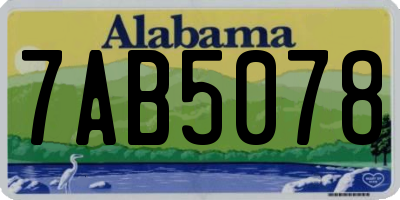 AL license plate 7AB5078