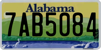 AL license plate 7AB5084