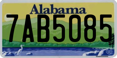 AL license plate 7AB5085
