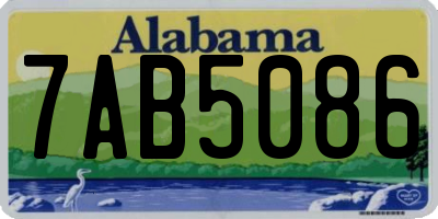 AL license plate 7AB5086
