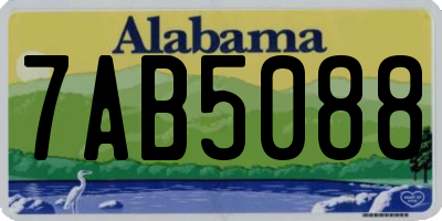 AL license plate 7AB5088