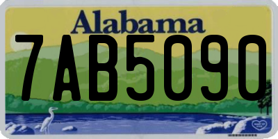 AL license plate 7AB5090