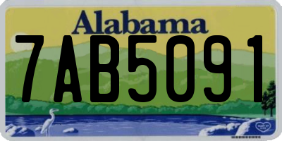 AL license plate 7AB5091