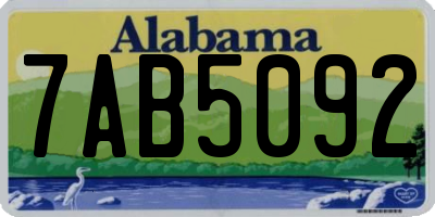 AL license plate 7AB5092