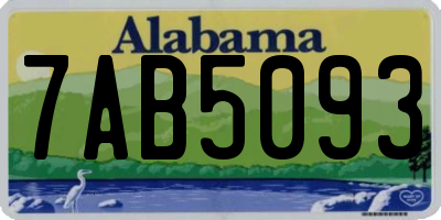 AL license plate 7AB5093