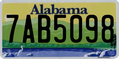 AL license plate 7AB5098