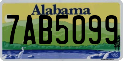AL license plate 7AB5099