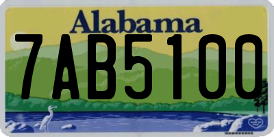 AL license plate 7AB5100