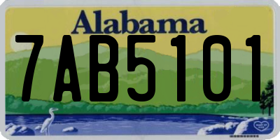 AL license plate 7AB5101