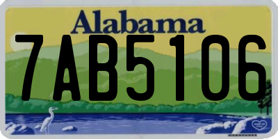 AL license plate 7AB5106