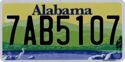 AL license plate 7AB5107
