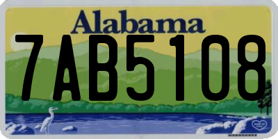AL license plate 7AB5108