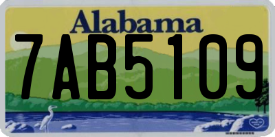 AL license plate 7AB5109