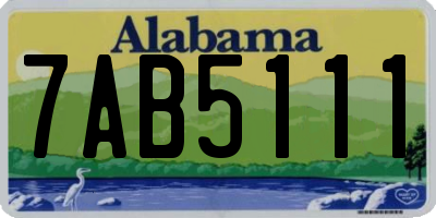 AL license plate 7AB5111