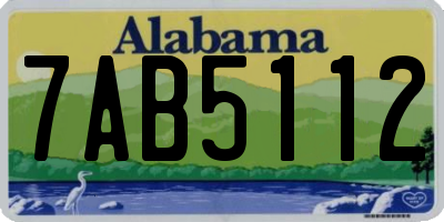 AL license plate 7AB5112