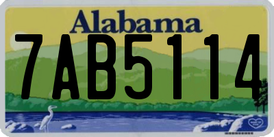 AL license plate 7AB5114