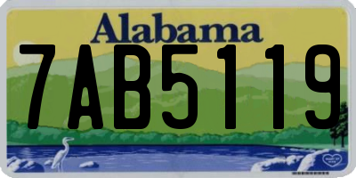 AL license plate 7AB5119