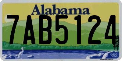 AL license plate 7AB5124