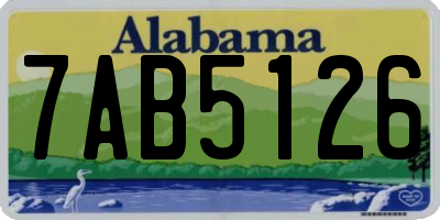 AL license plate 7AB5126