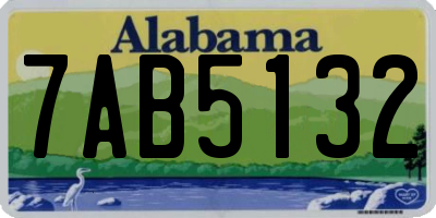 AL license plate 7AB5132