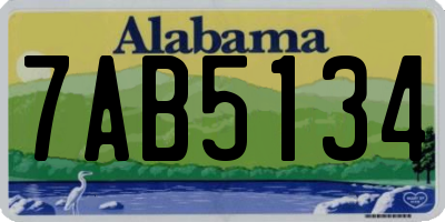 AL license plate 7AB5134