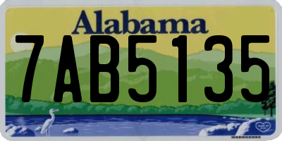 AL license plate 7AB5135