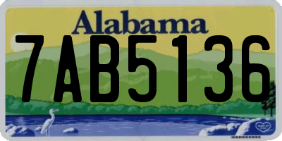AL license plate 7AB5136