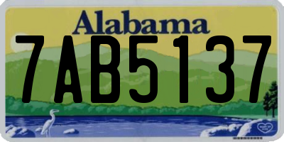 AL license plate 7AB5137