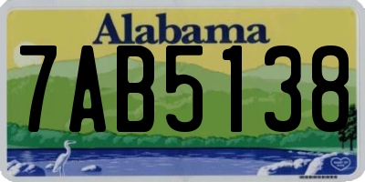 AL license plate 7AB5138