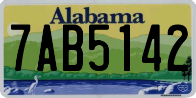 AL license plate 7AB5142