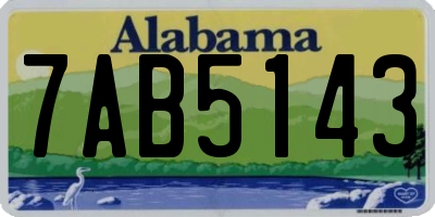 AL license plate 7AB5143