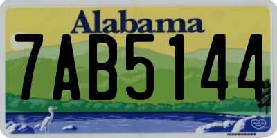 AL license plate 7AB5144