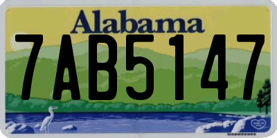 AL license plate 7AB5147