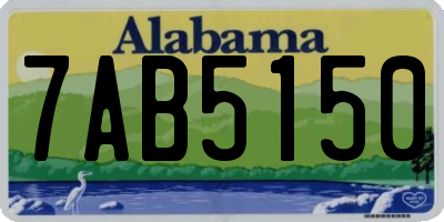 AL license plate 7AB5150