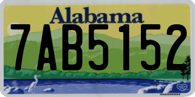 AL license plate 7AB5152
