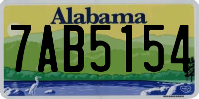 AL license plate 7AB5154