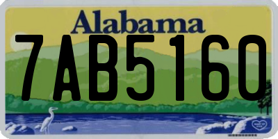 AL license plate 7AB5160