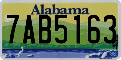 AL license plate 7AB5163