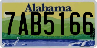 AL license plate 7AB5166