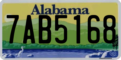 AL license plate 7AB5168