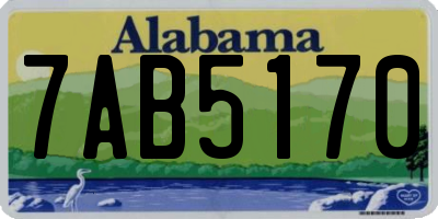 AL license plate 7AB5170