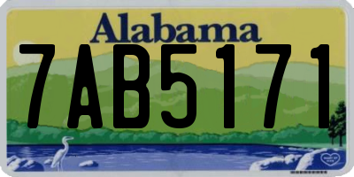 AL license plate 7AB5171