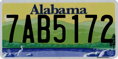 AL license plate 7AB5172