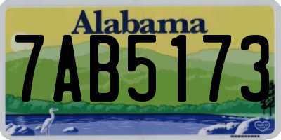 AL license plate 7AB5173