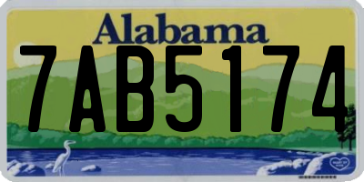 AL license plate 7AB5174